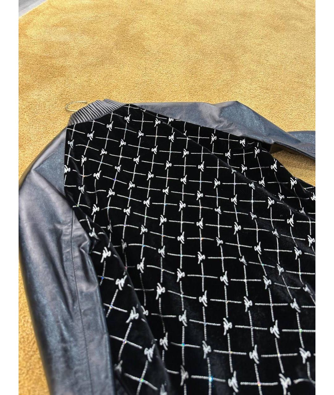 GIUSEPPE ZANOTTI DESIGN Черная кожаная куртка, фото 2