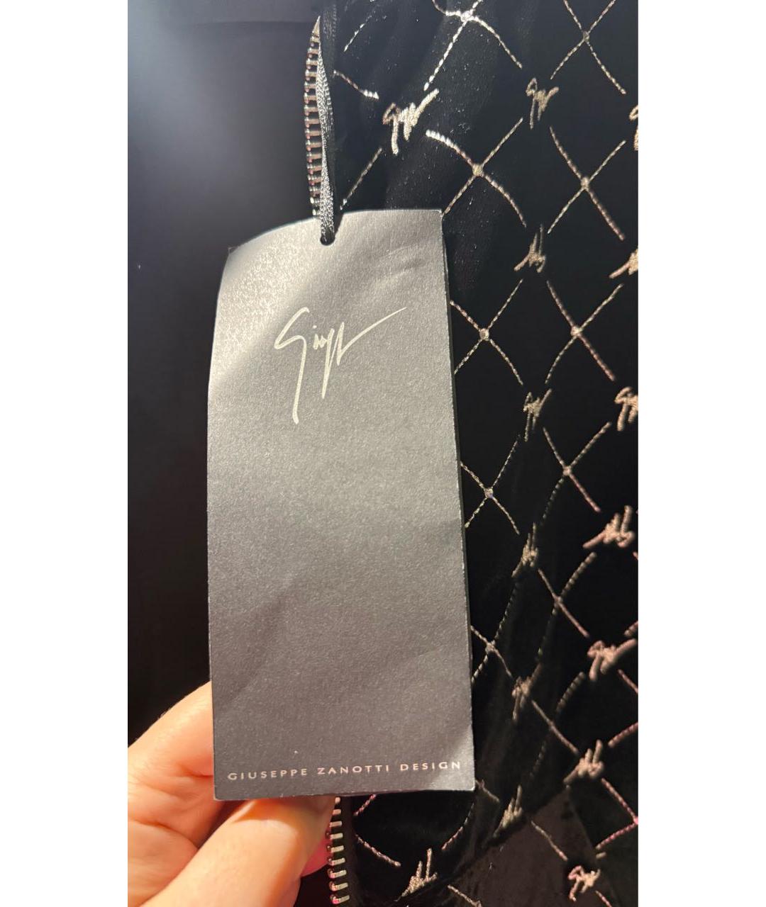 GIUSEPPE ZANOTTI DESIGN Черная кожаная куртка, фото 3