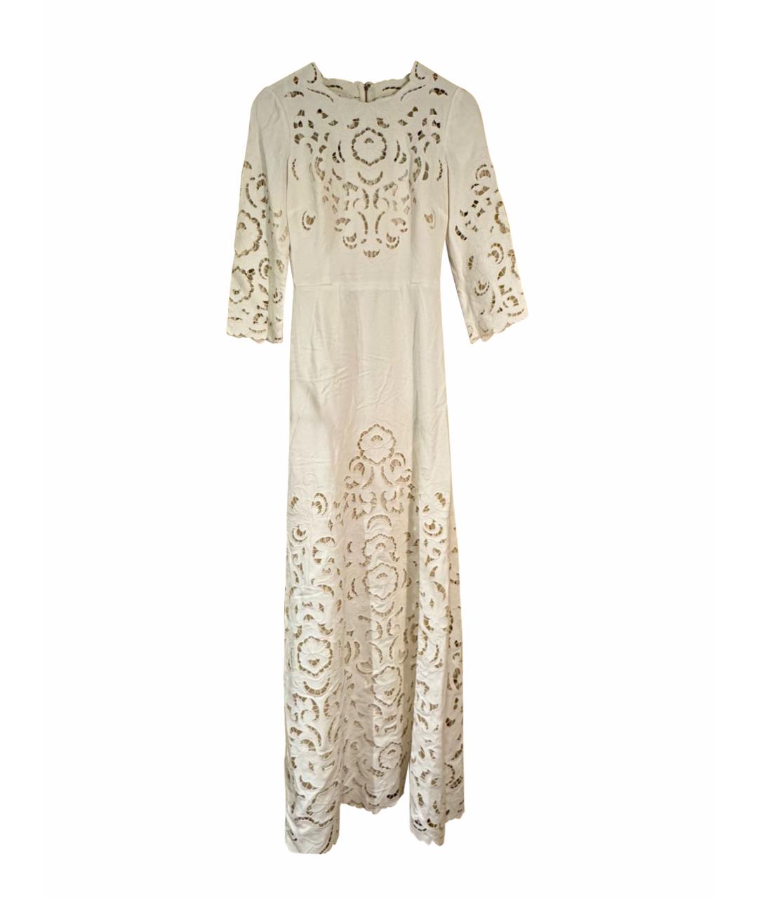 DOLCE&GABBANA Белое вискозное вечернее платье, фото 1