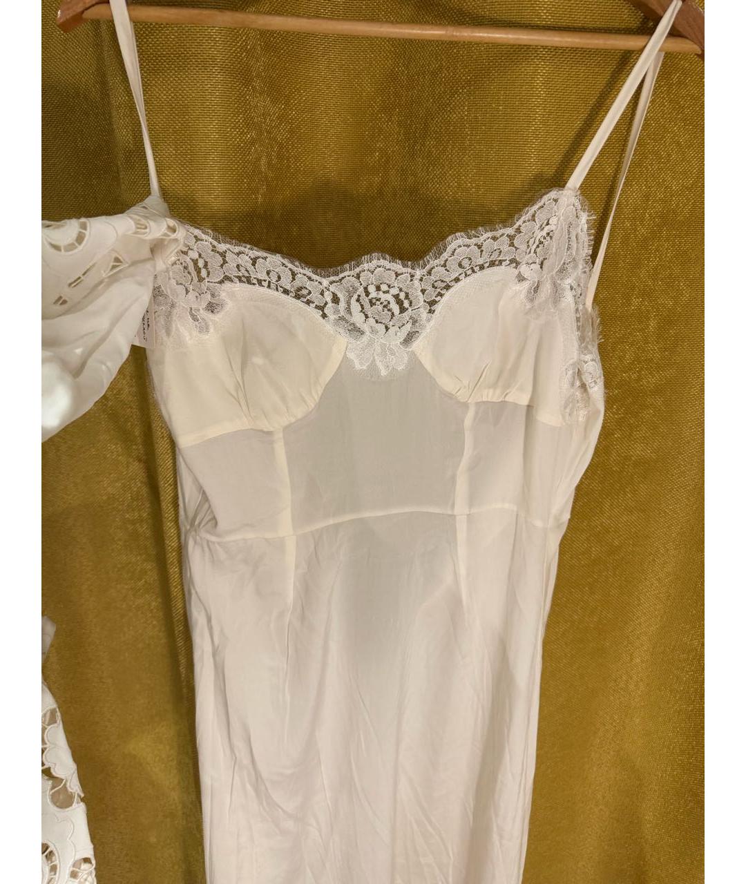 DOLCE&GABBANA Белое вискозное вечернее платье, фото 5