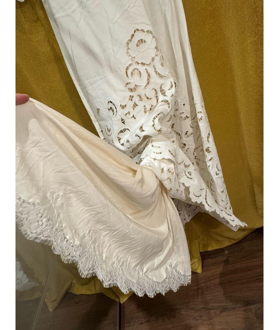DOLCE&GABBANA Белое вискозное вечернее платье, фото 7