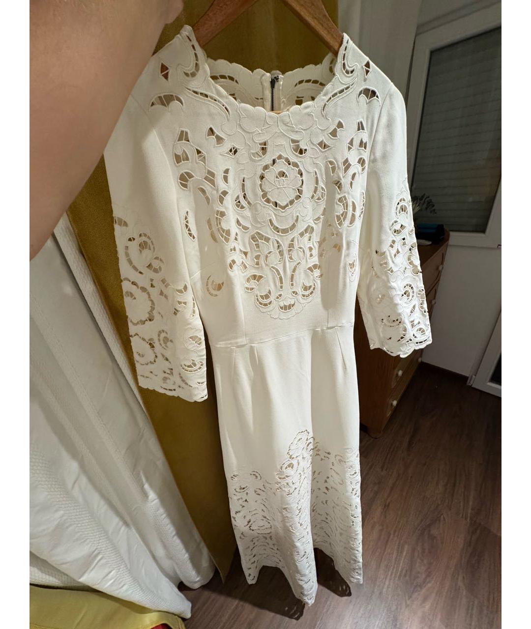 DOLCE&GABBANA Белое вискозное вечернее платье, фото 8