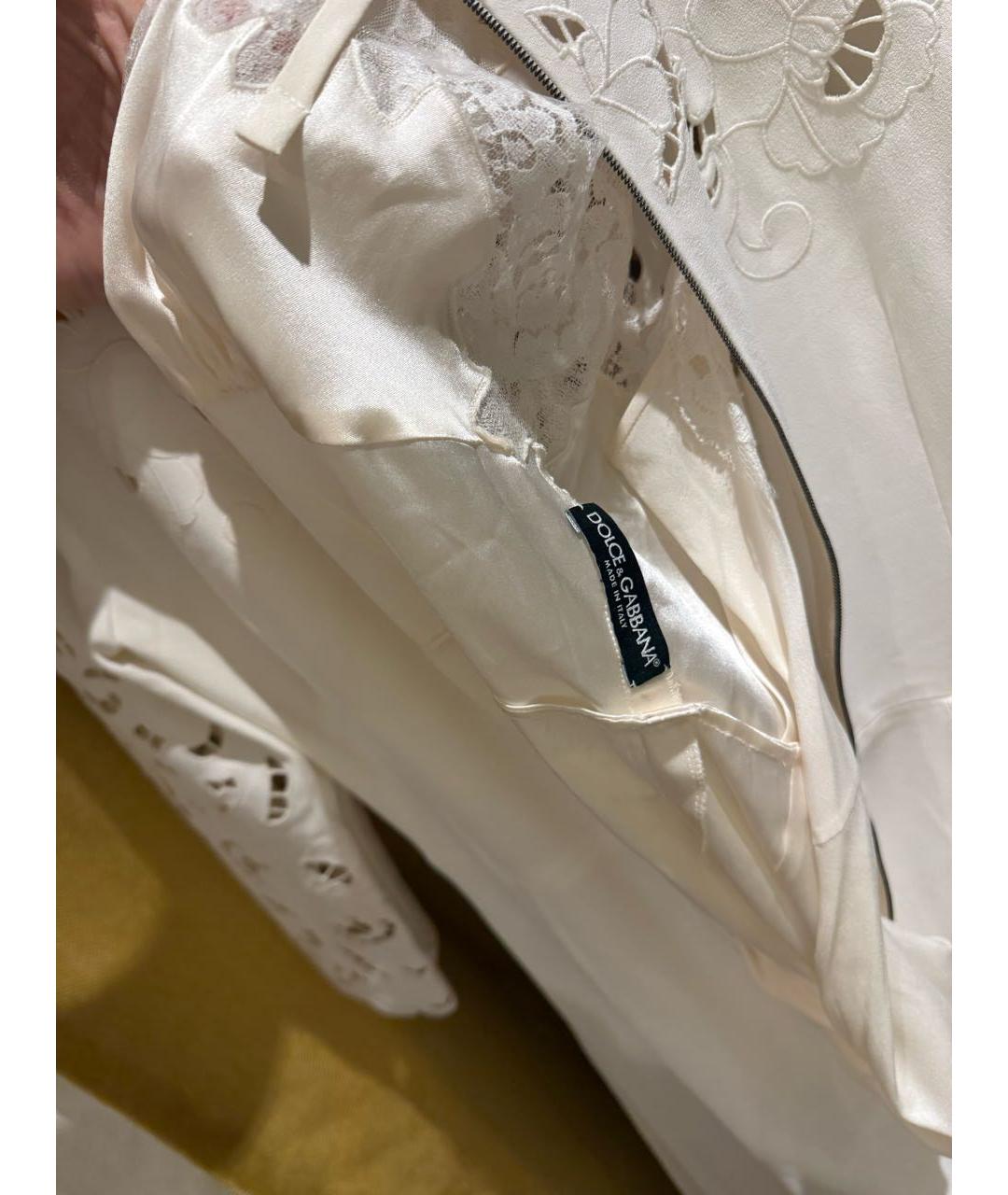 DOLCE&GABBANA Белое вискозное вечернее платье, фото 3