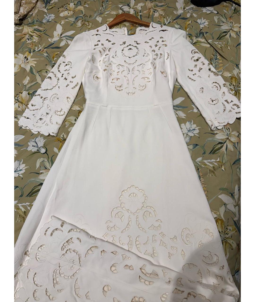 DOLCE&GABBANA Белое вискозное вечернее платье, фото 4