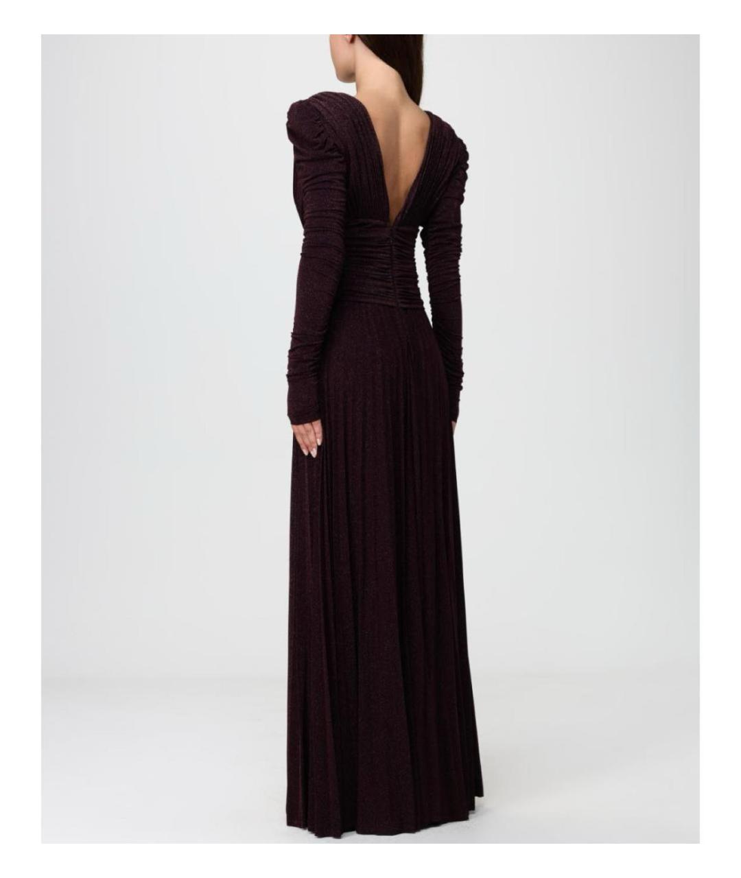 ELISABETTA FRANCHI Бордовое вечернее платье, фото 2