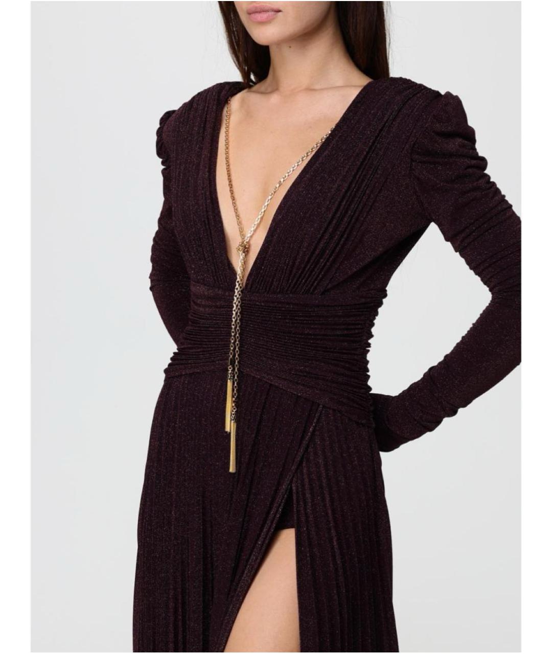 ELISABETTA FRANCHI Бордовое вечернее платье, фото 3