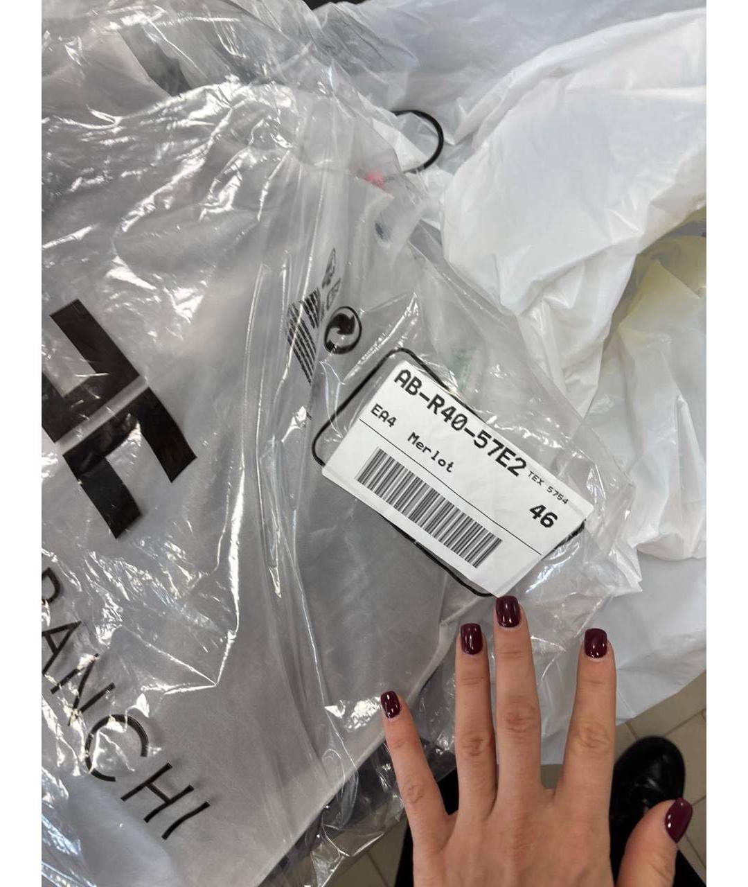 ELISABETTA FRANCHI Бордовое вечернее платье, фото 5