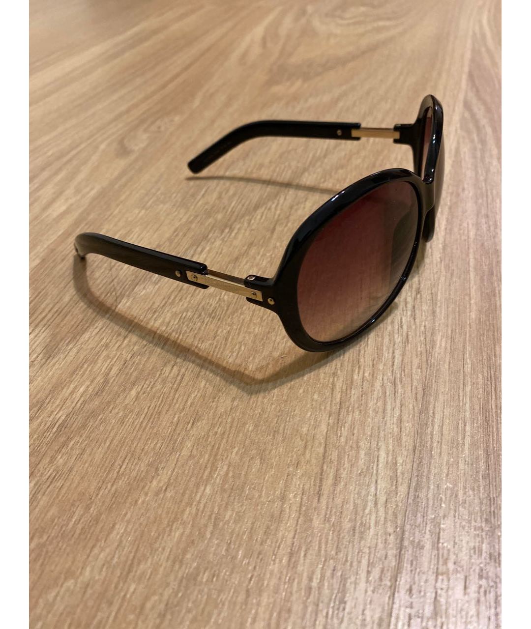 YVES SAINT LAURENT VINTAGE Черные пластиковые солнцезащитные очки, фото 2