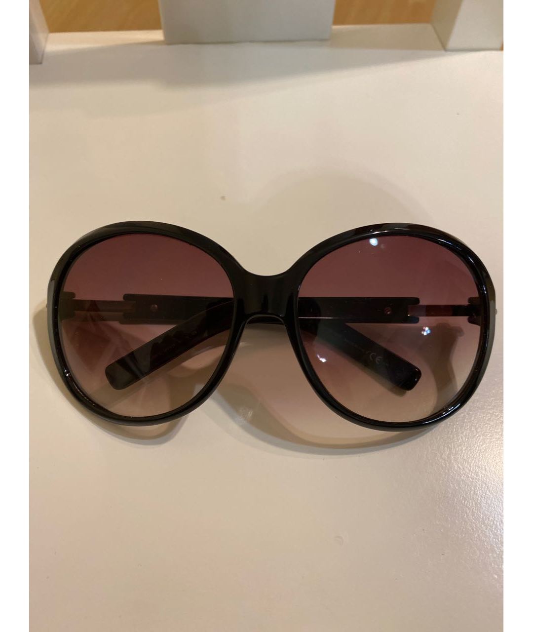 YVES SAINT LAURENT VINTAGE Черные пластиковые солнцезащитные очки, фото 5