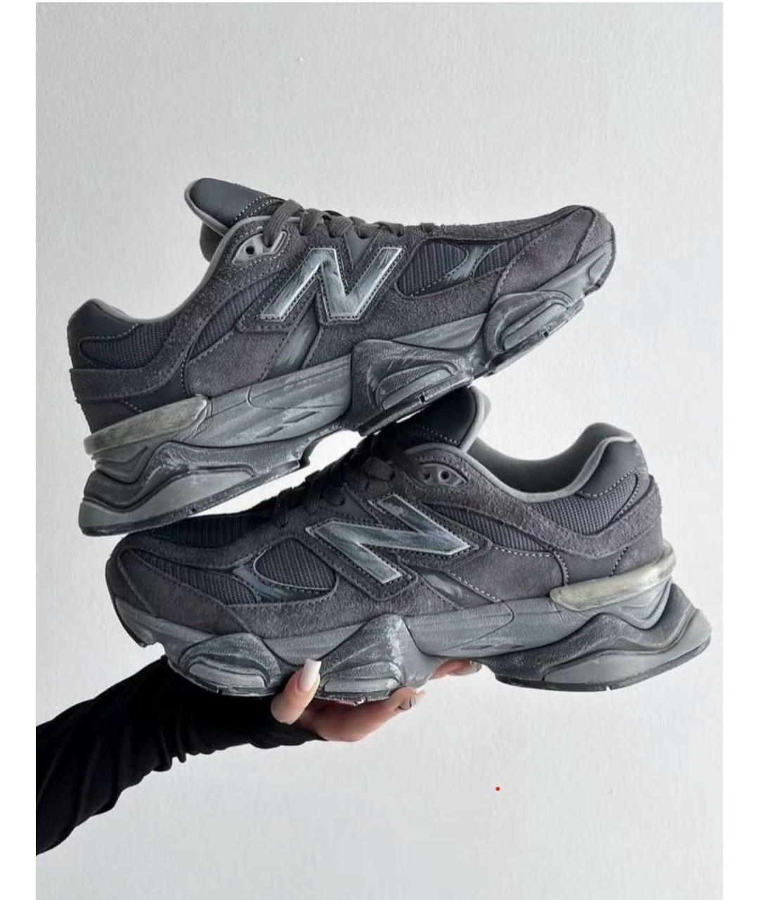 NEW BALANCE Антрацитовые текстильные низкие кроссовки / кеды, фото 4