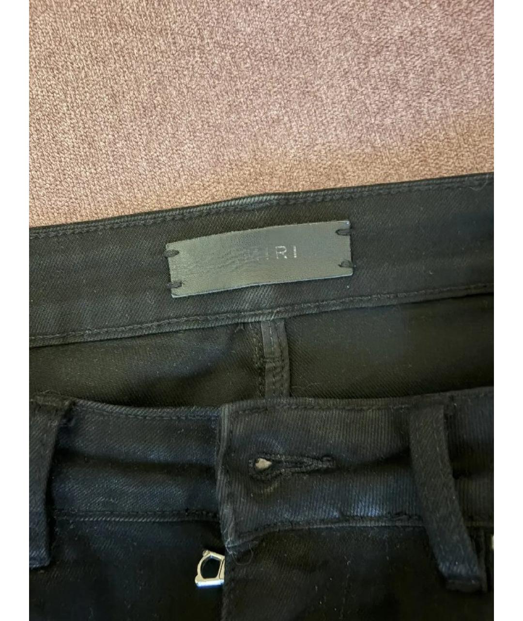 AMIRI Черные хлопковые джинсы скинни, фото 3