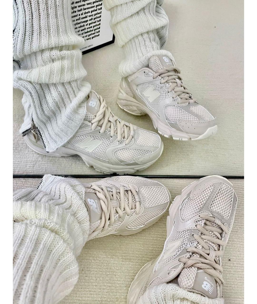 NEW BALANCE Бежевые текстильные кроссовки, фото 3