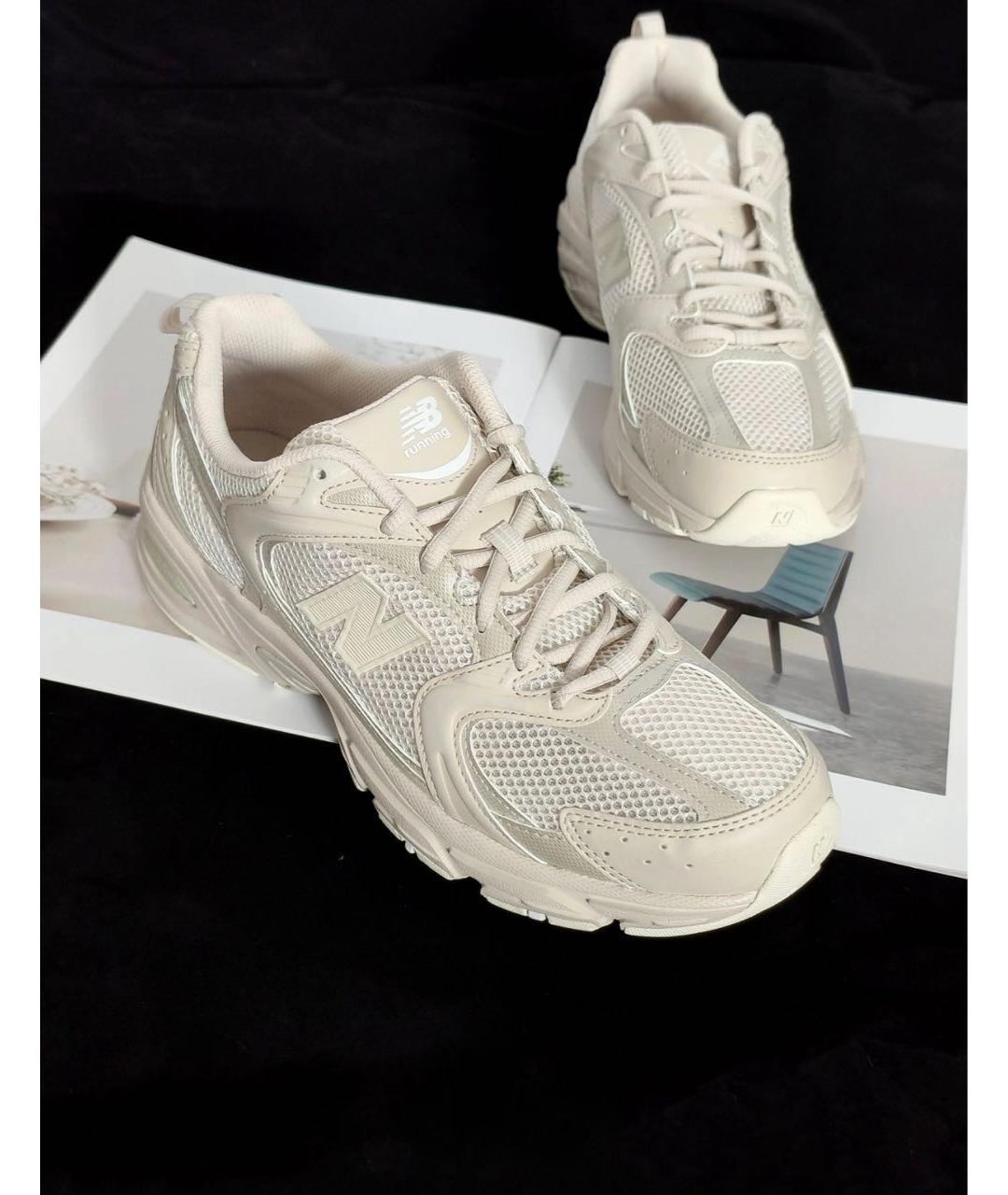 NEW BALANCE Бежевые текстильные кроссовки, фото 2