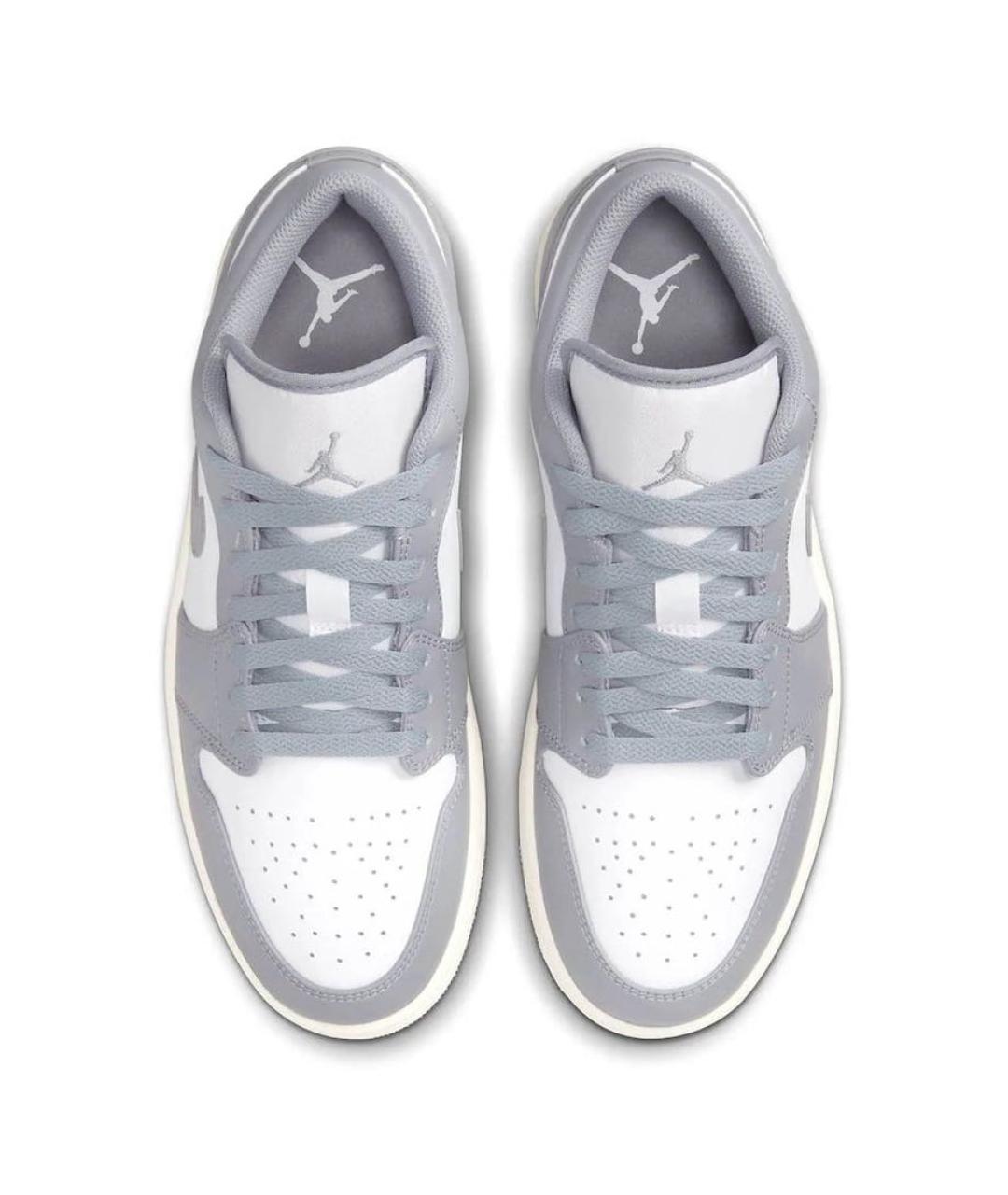 JORDAN Серые кожаные низкие кроссовки / кеды, фото 8