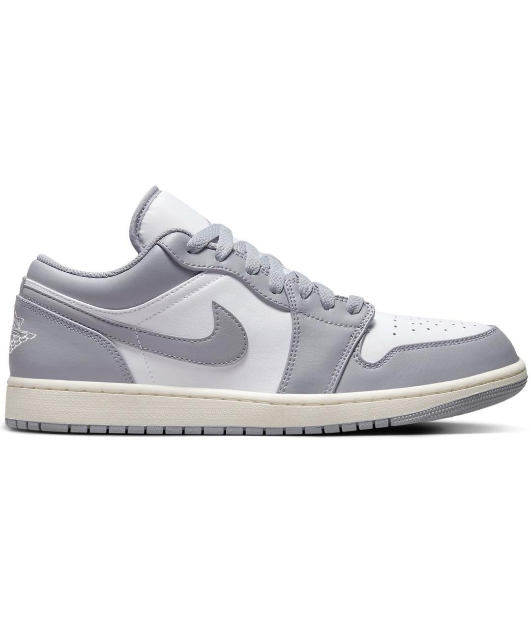 JORDAN Серые кожаные низкие кроссовки / кеды, фото 9