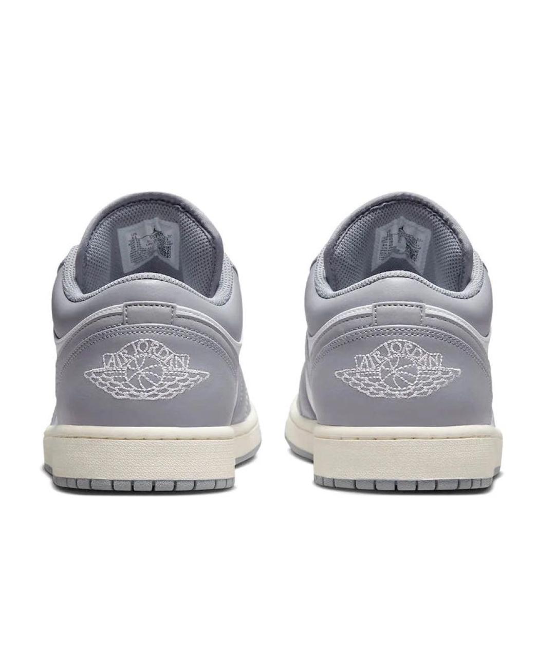 JORDAN Серые кожаные низкие кроссовки / кеды, фото 5