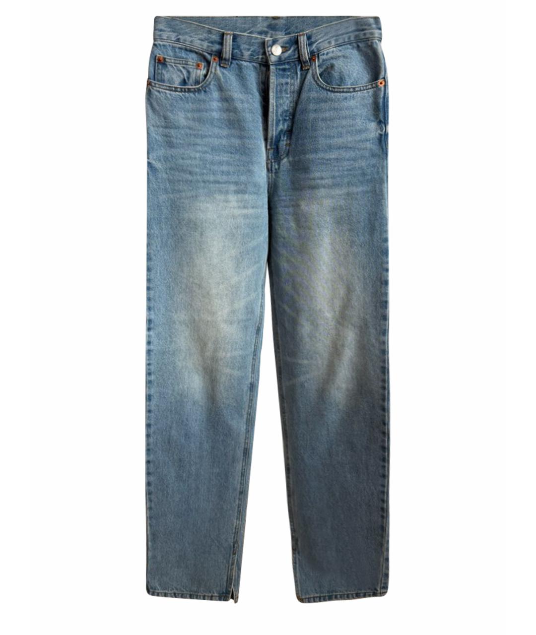 GUCCI Синие хлопковые прямые джинсы, фото 1