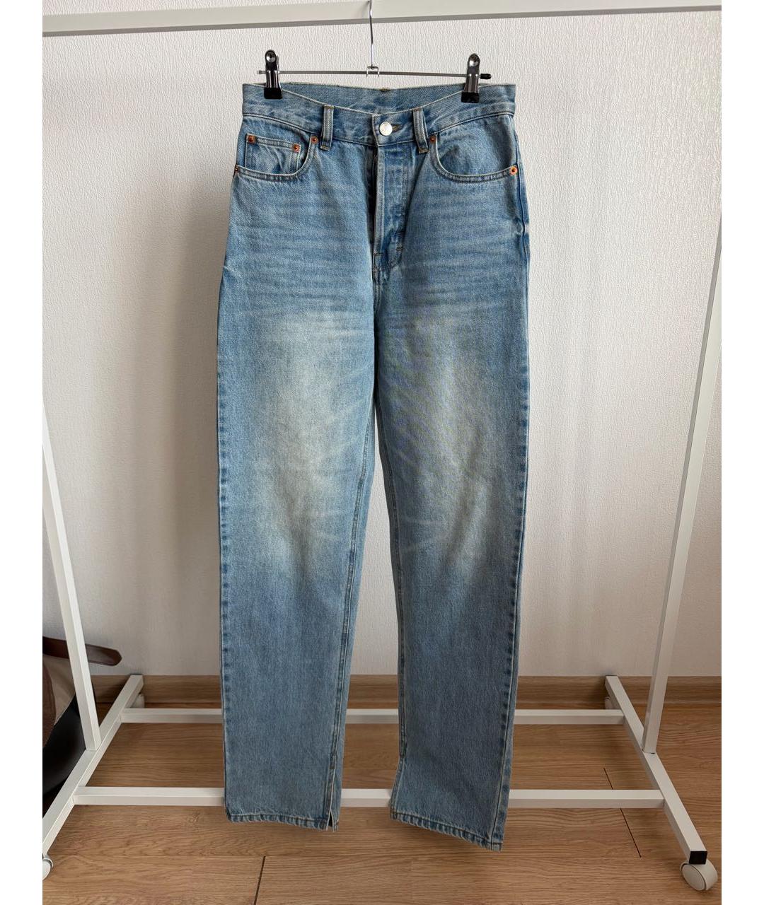 GUCCI Синие хлопковые прямые джинсы, фото 8