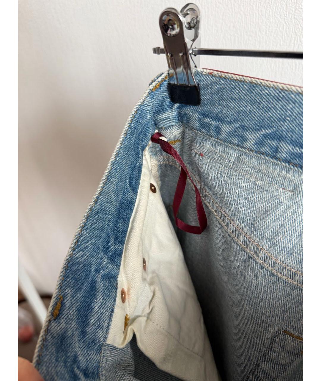 GUCCI Синие хлопковые прямые джинсы, фото 6