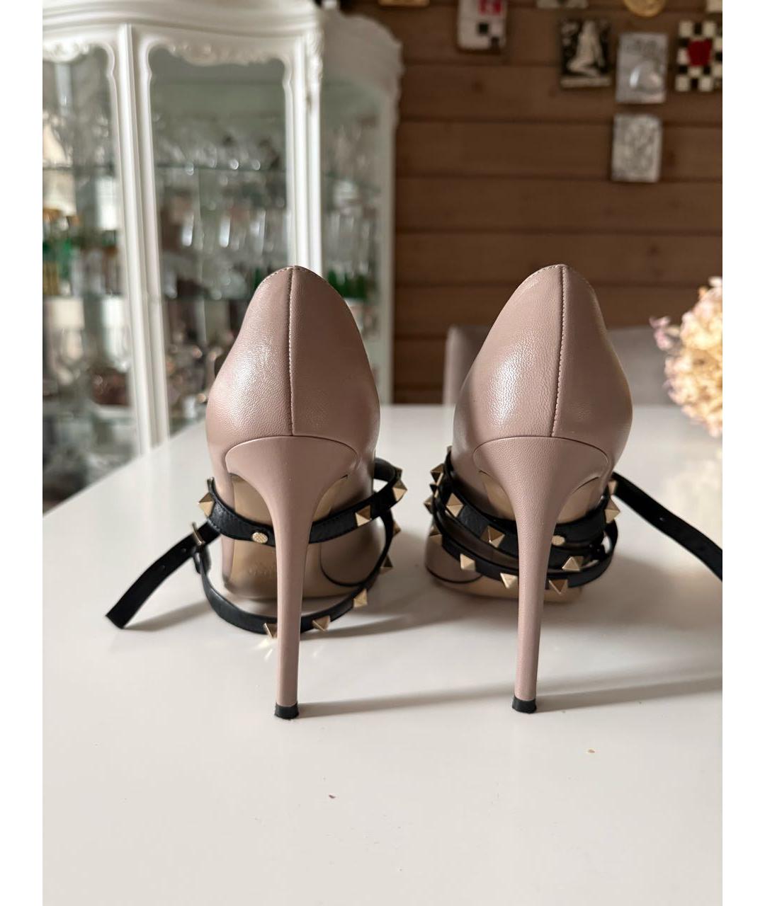 VALENTINO Бежевые кожаные туфли, фото 3
