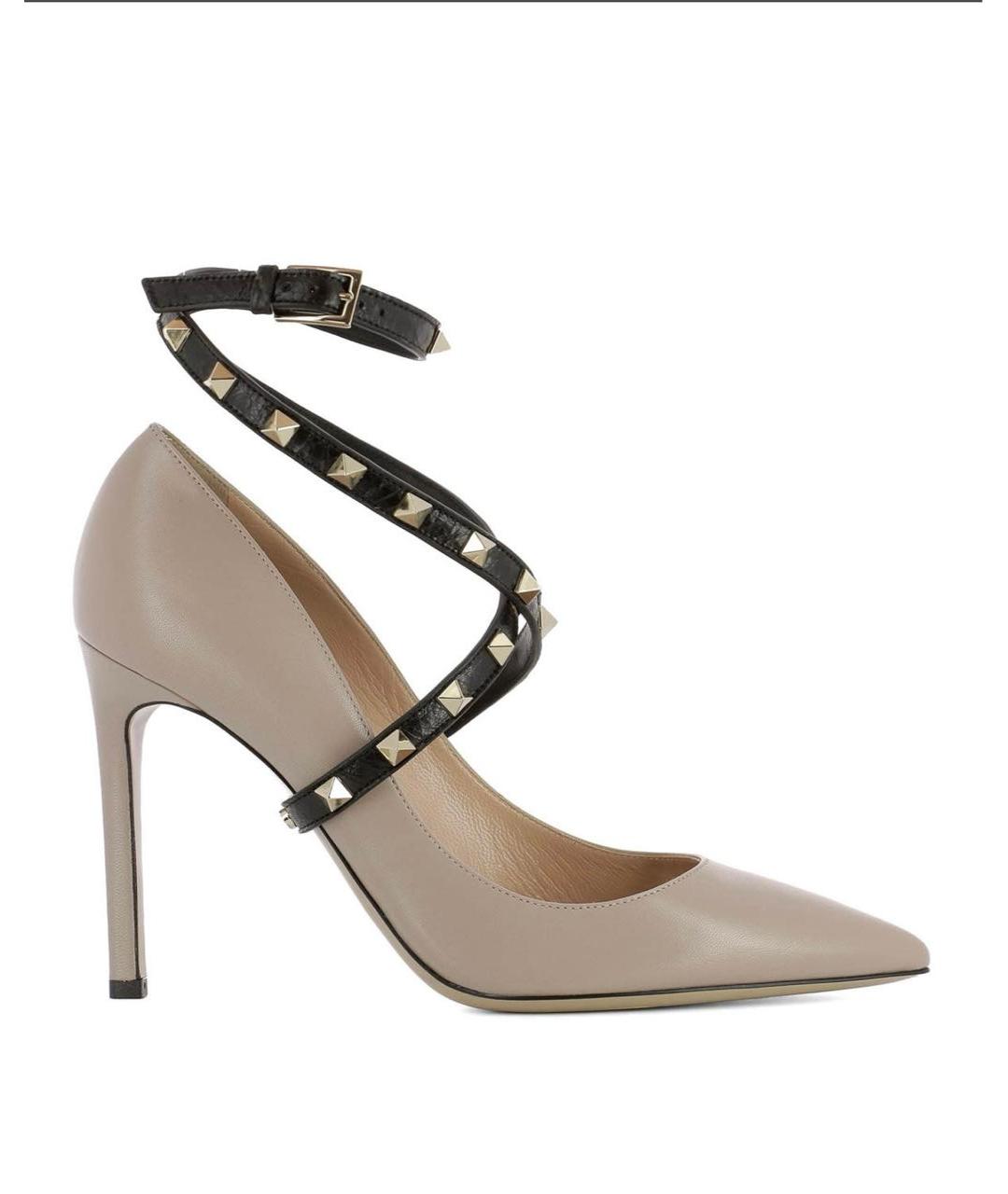 VALENTINO Бежевые кожаные туфли, фото 4