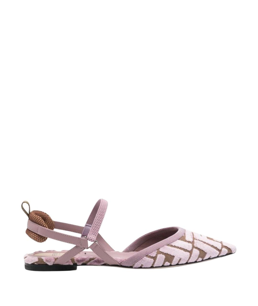 FENDI Фиолетовые текстильные мюли, фото 1