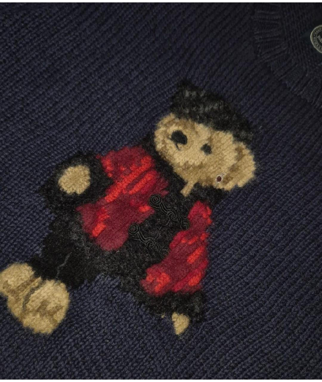 RALPH LAUREN Темно-синий хлопковый джемпер / свитер, фото 4