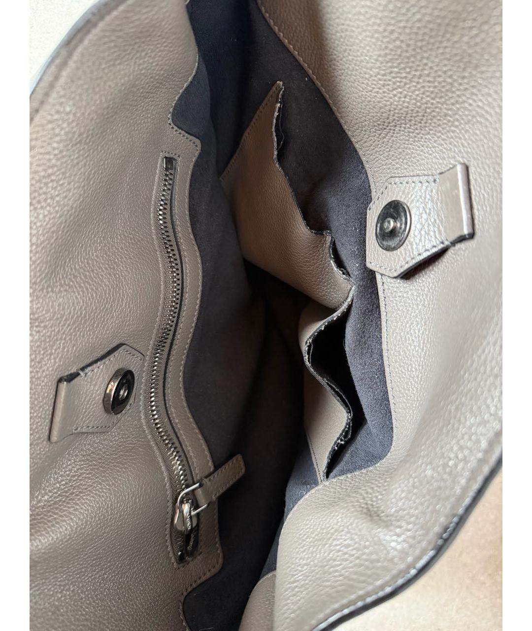 TOM FORD Антрацитовая кожаная сумка тоут, фото 5