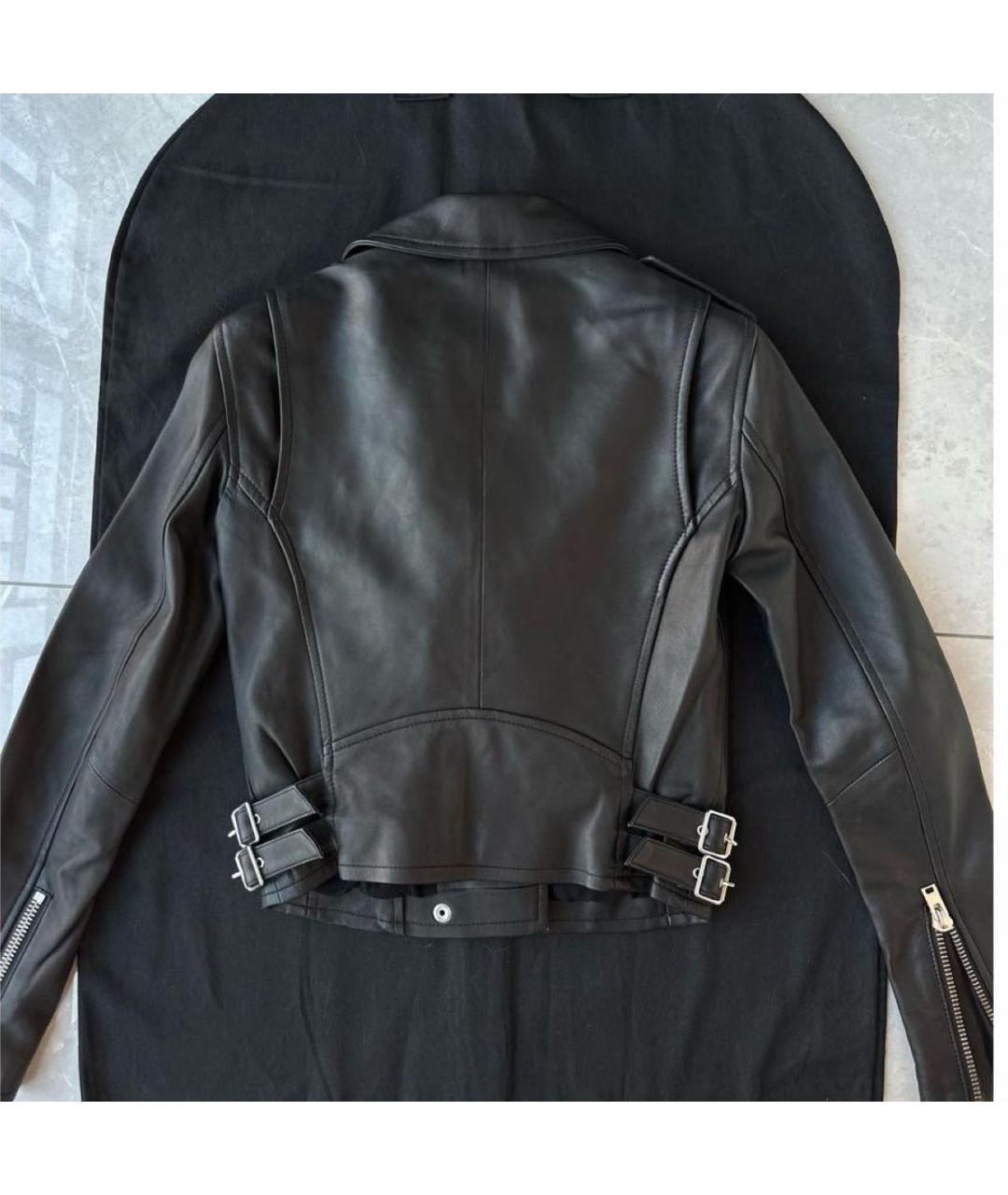 IRO Черная кожаная куртка, фото 5
