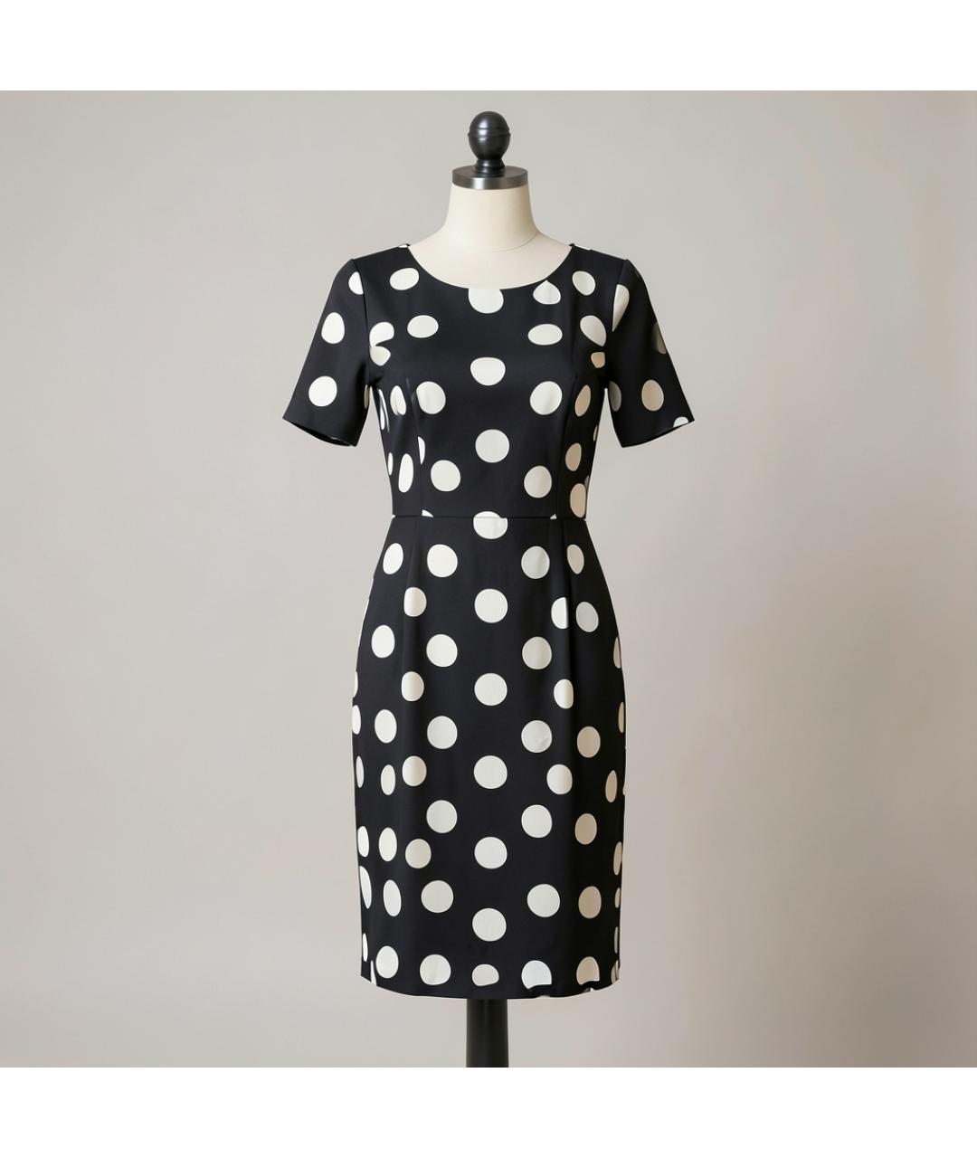 DOLCE&GABBANA Черное шелковое повседневное платье, фото 7