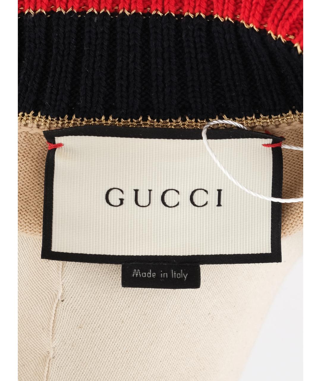 GUCCI Оранжевый шерстяной джемпер / свитер, фото 3