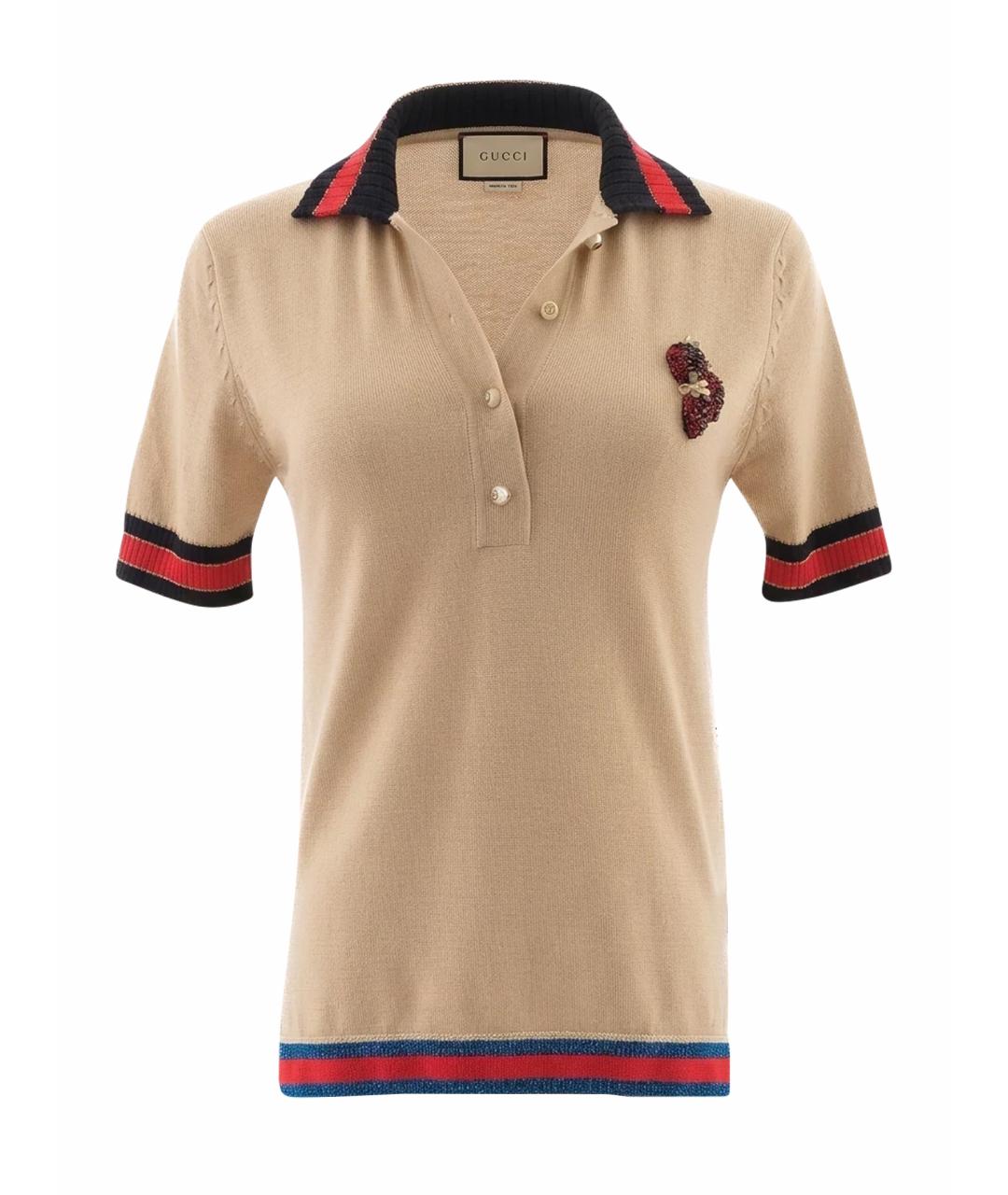 GUCCI Оранжевый шерстяной джемпер / свитер, фото 1