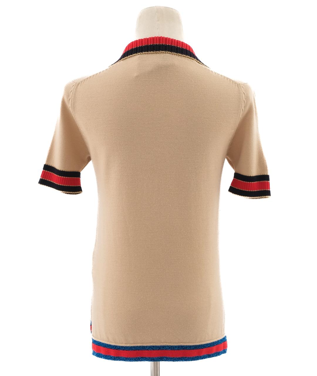 GUCCI Оранжевая шерстяная футболка, фото 2