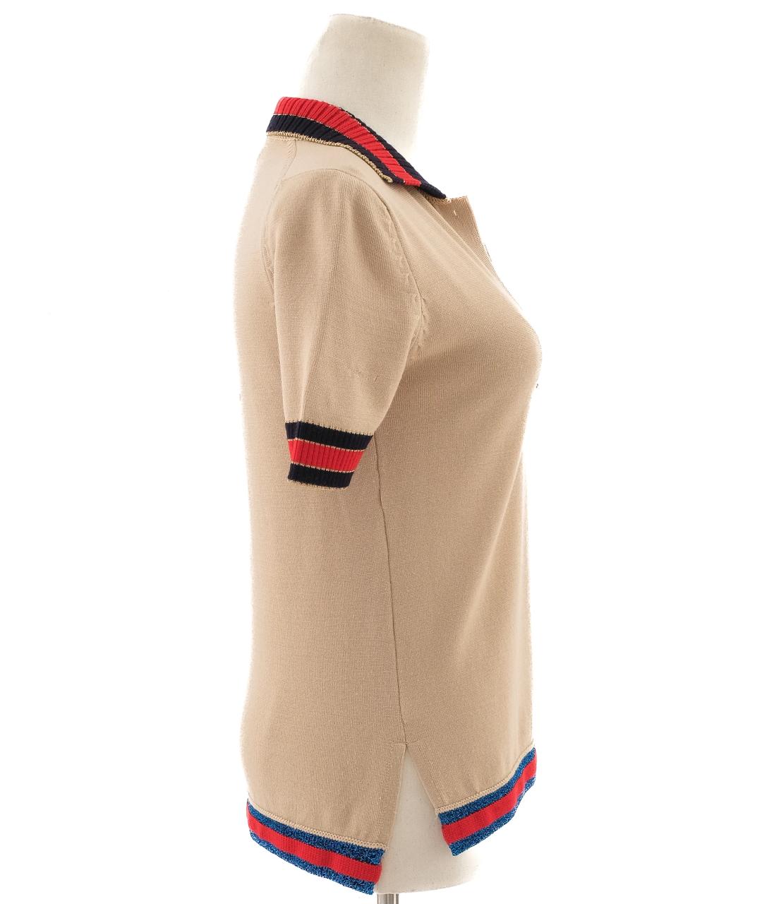 GUCCI Оранжевая шерстяная футболка, фото 5