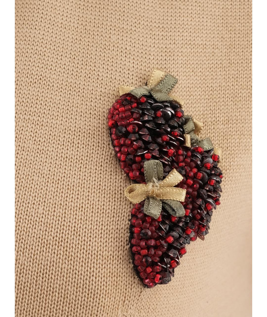 GUCCI Оранжевая шерстяная футболка, фото 4