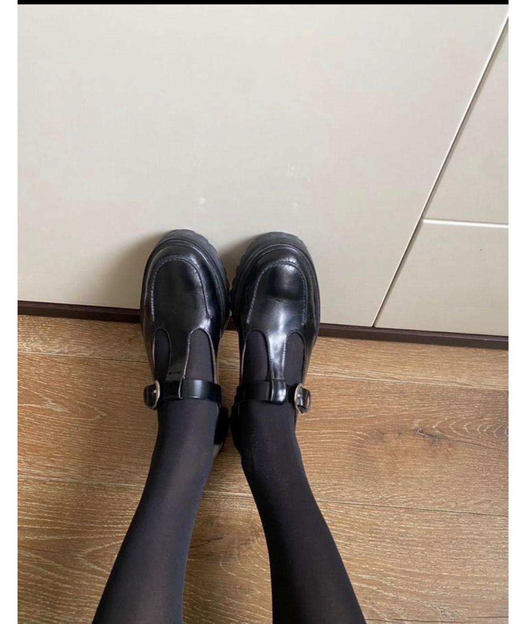 REFORMATION Черные кожаные лоферы, фото 7