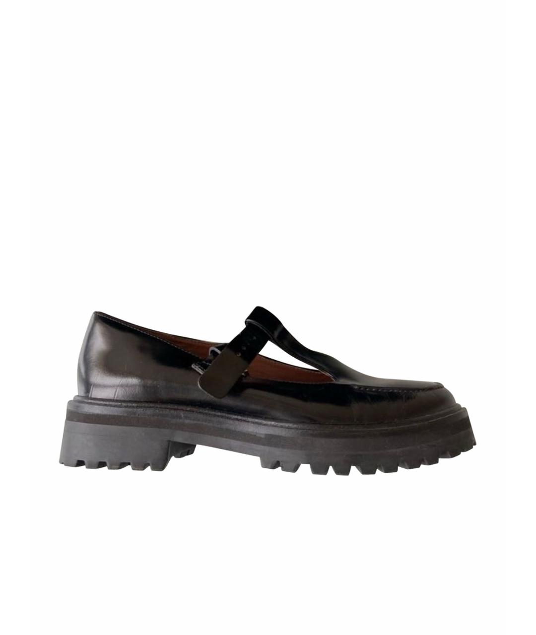 REFORMATION Черные кожаные лоферы, фото 1