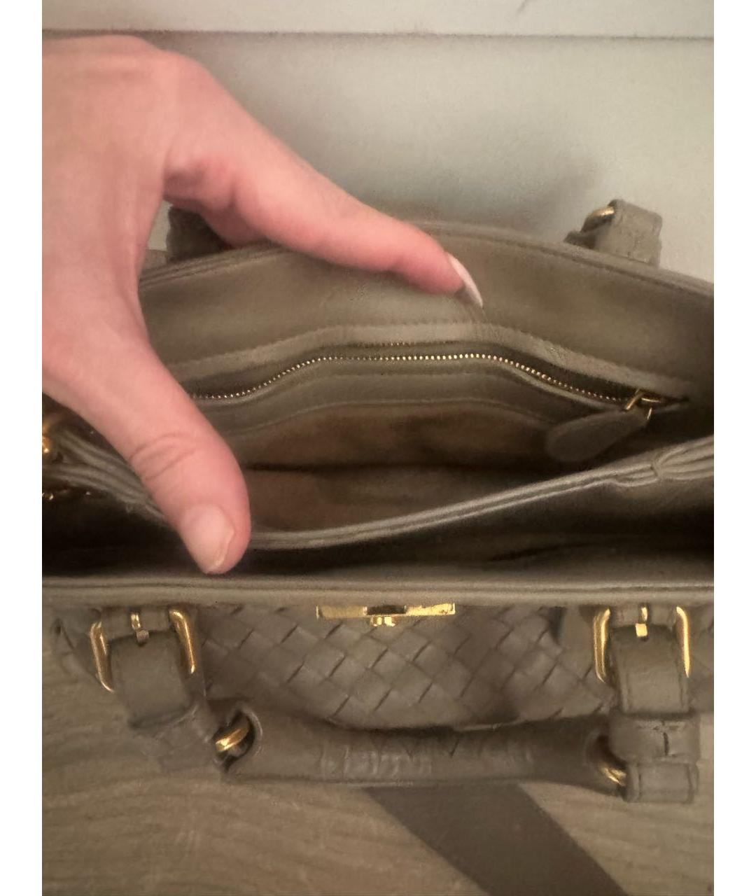 BOTTEGA VENETA Бежевая кожаная сумка через плечо, фото 4