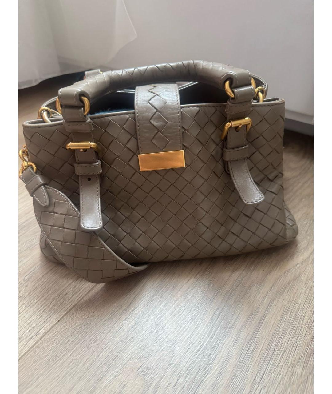 BOTTEGA VENETA Бежевая кожаная сумка через плечо, фото 3