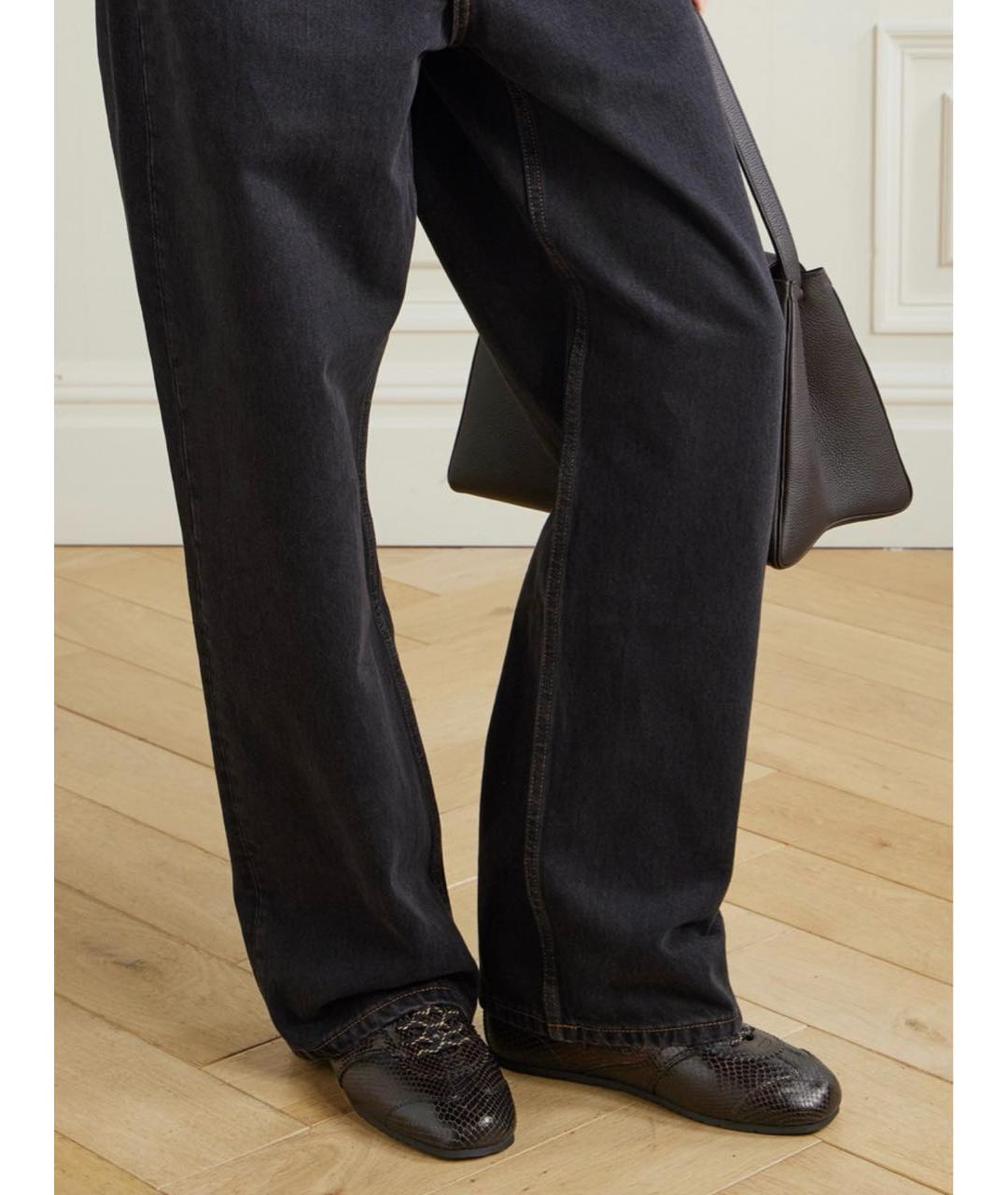 DRIES VAN NOTEN Коричневые кожаные кеды, фото 6