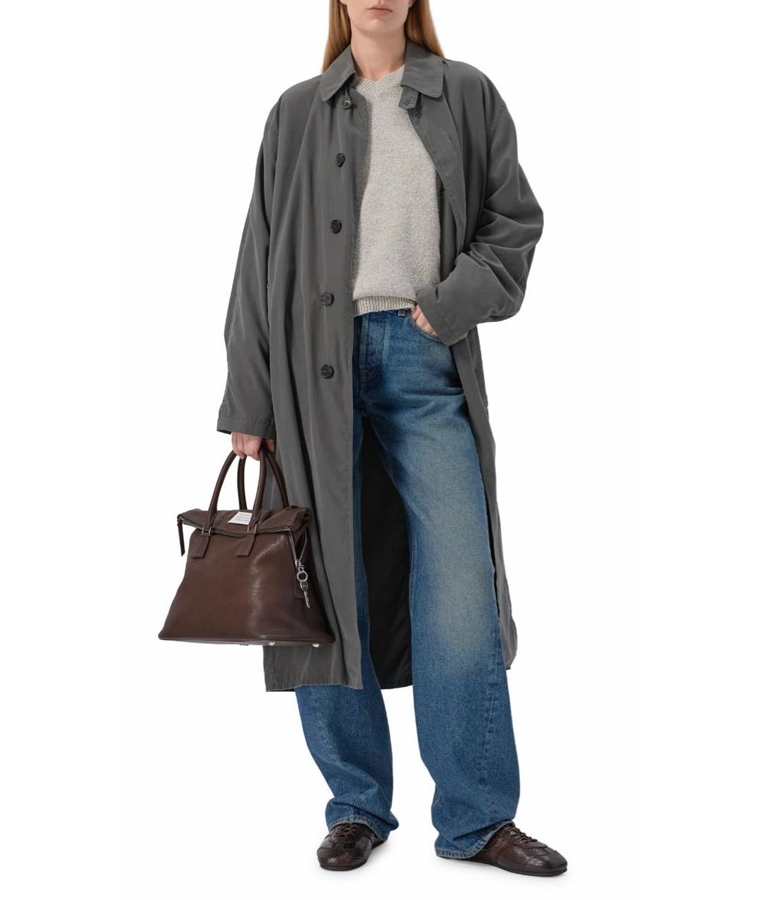 DRIES VAN NOTEN Коричневые кожаные кеды, фото 7