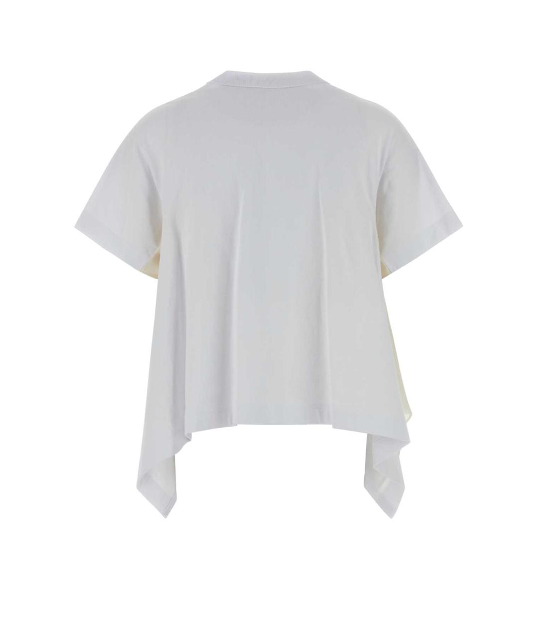 SACAI Белая хлопковая футболка, фото 2