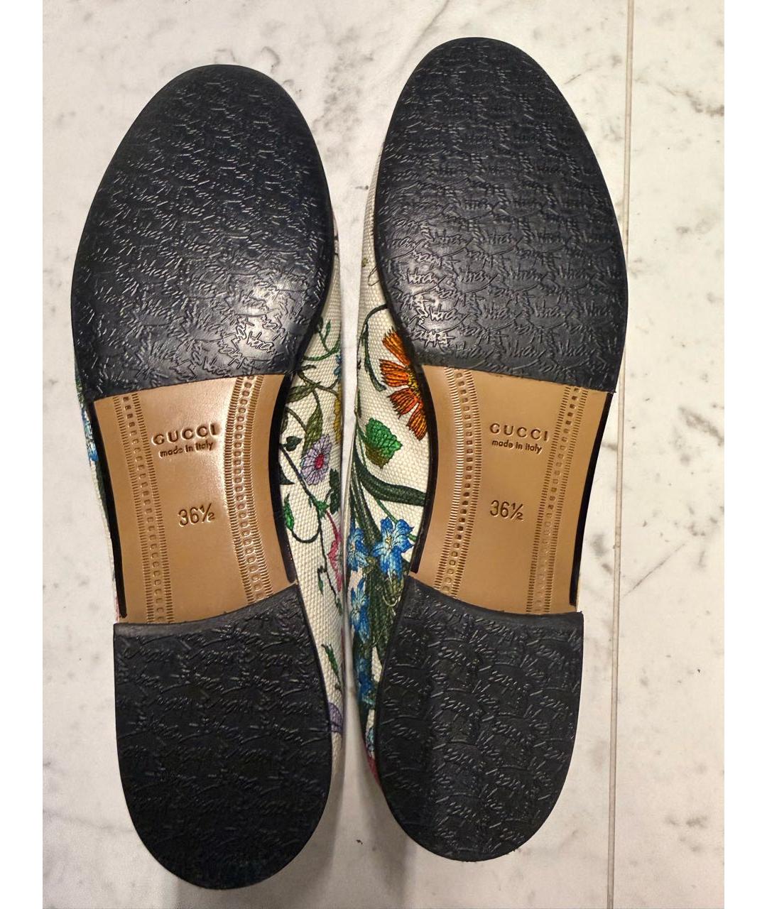 GUCCI Мульти текстильные лоферы, фото 4