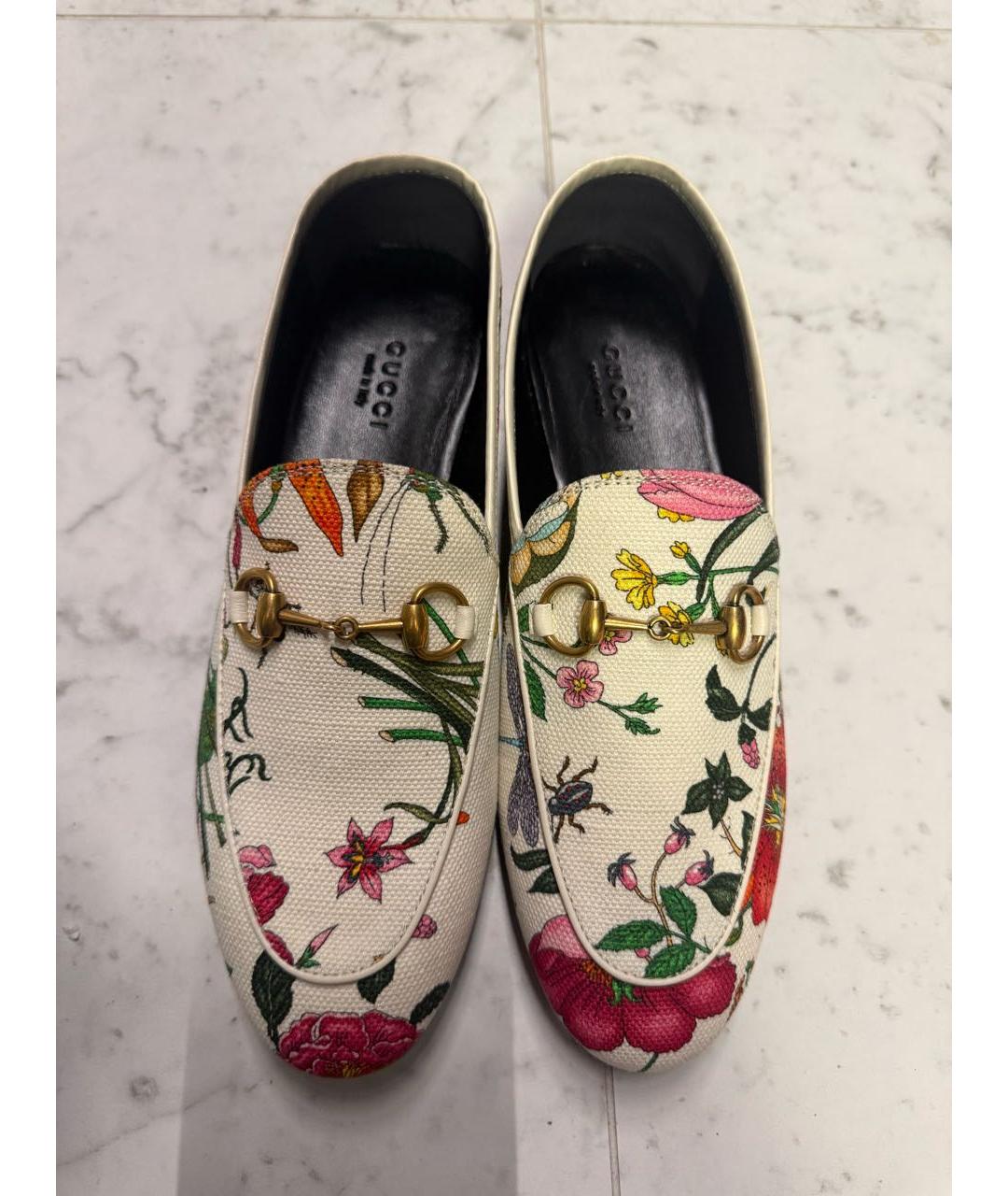 GUCCI Мульти текстильные лоферы, фото 2