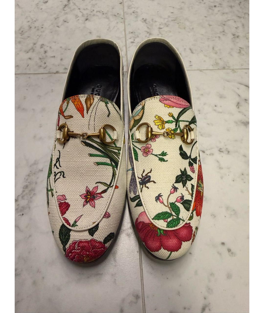 GUCCI Мульти текстильные лоферы, фото 3