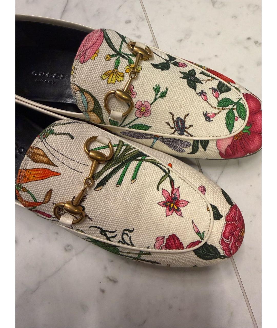 GUCCI Мульти текстильные лоферы, фото 7