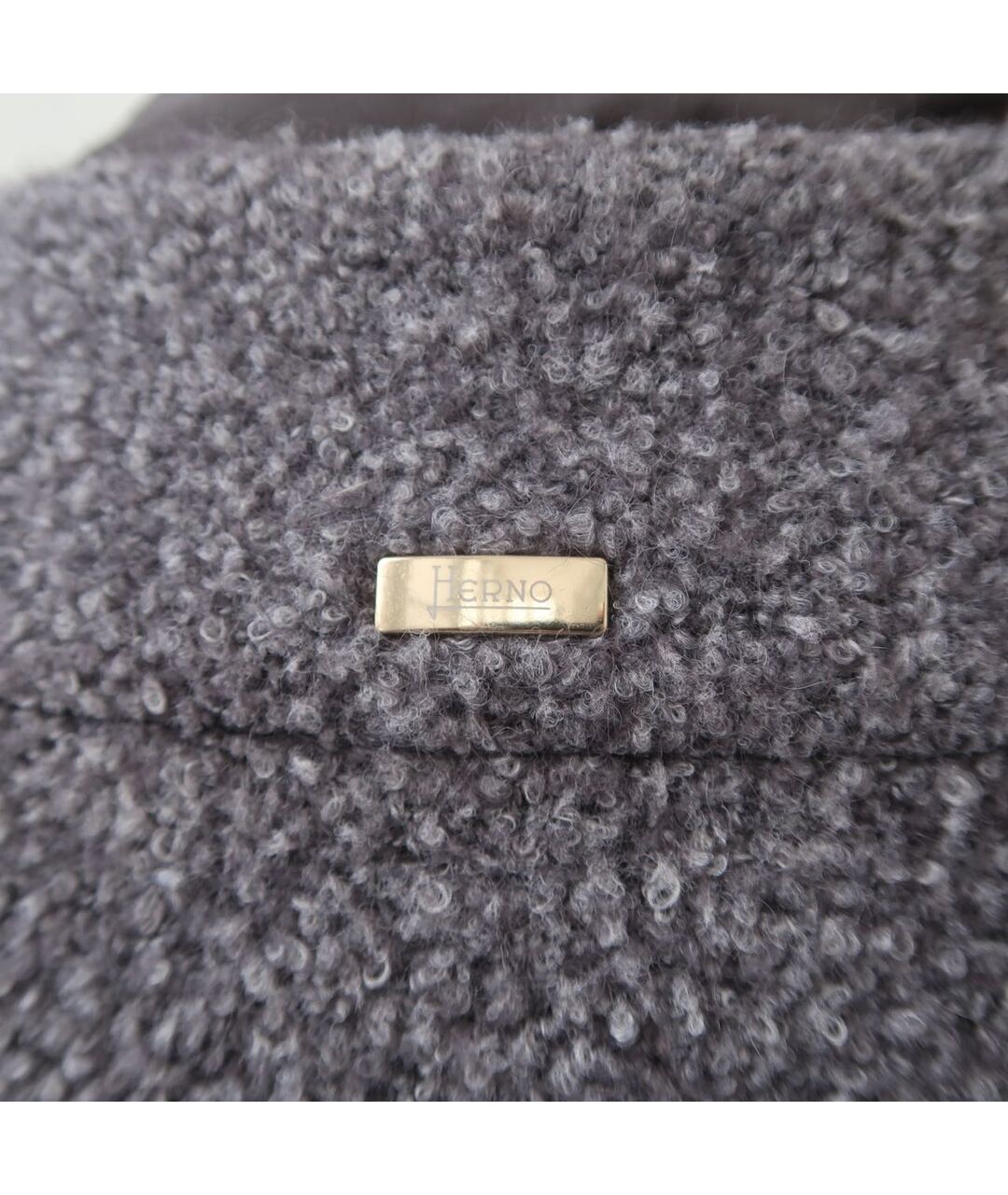 HERNO Антрацитовое шерстяное пальто, фото 7
