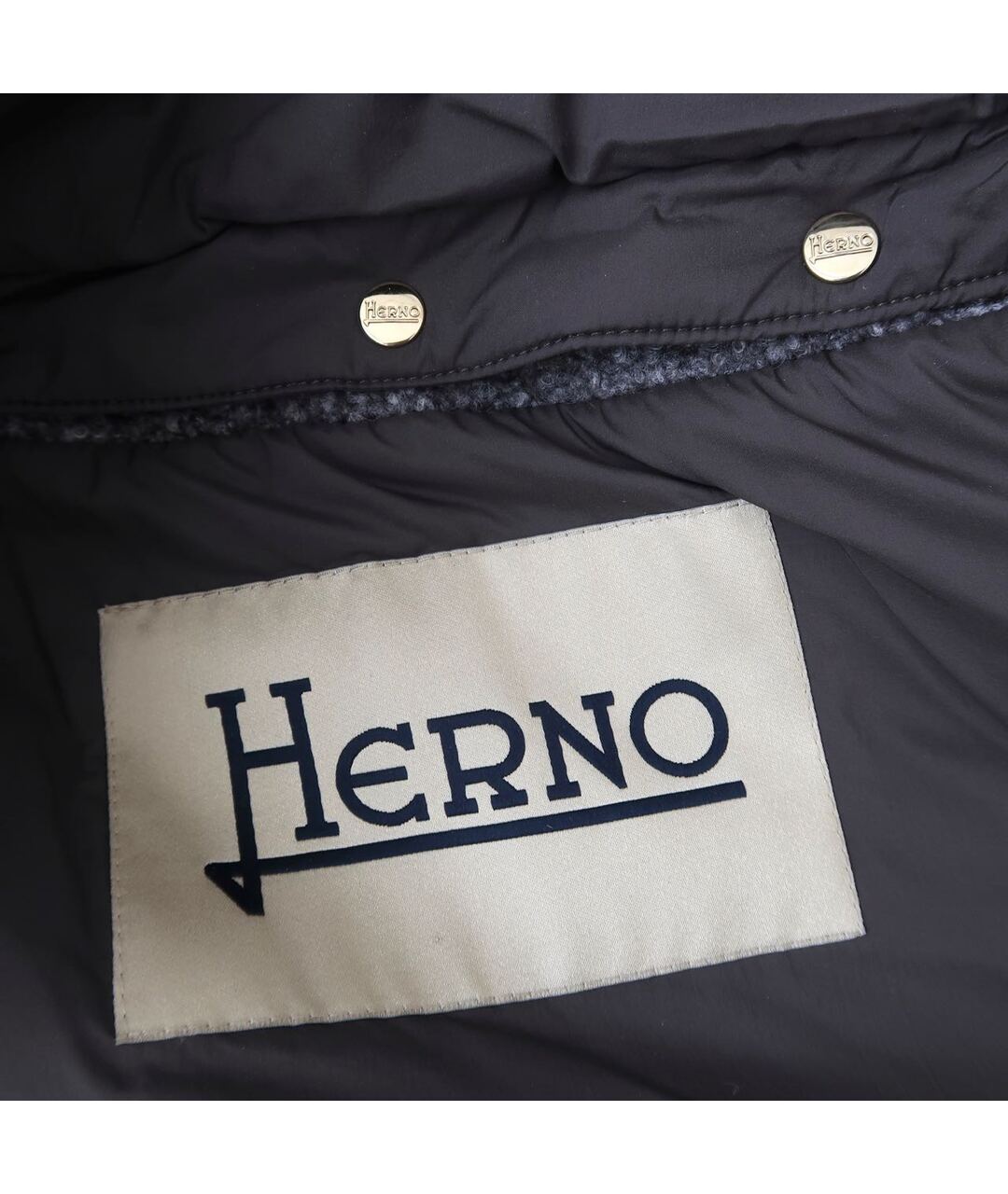 HERNO Антрацитовое шерстяное пальто, фото 4