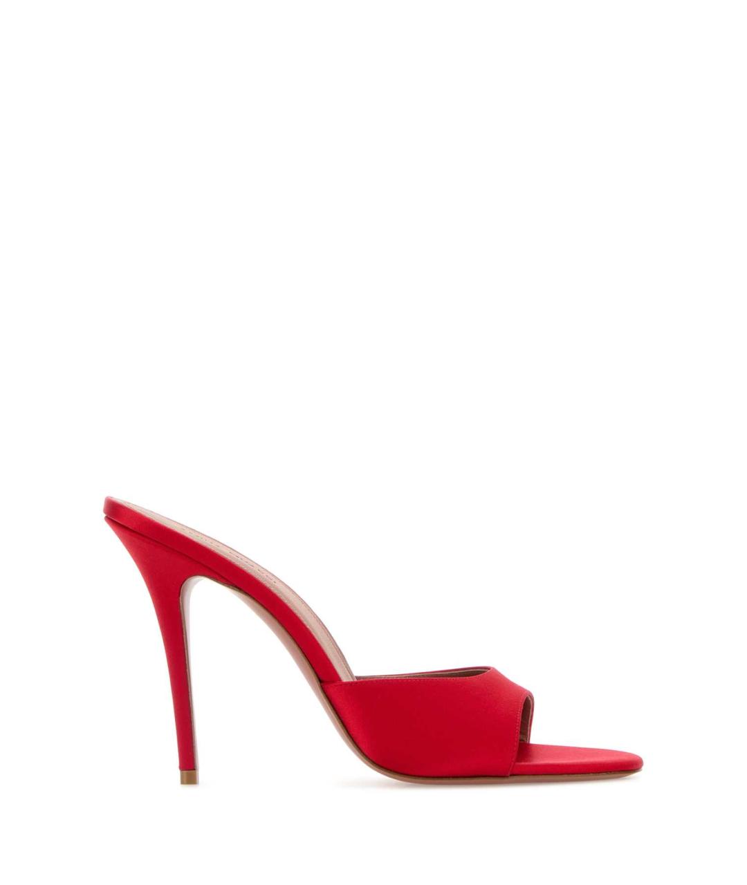 Amina Muaddi Красные кожаные мюли, фото 1