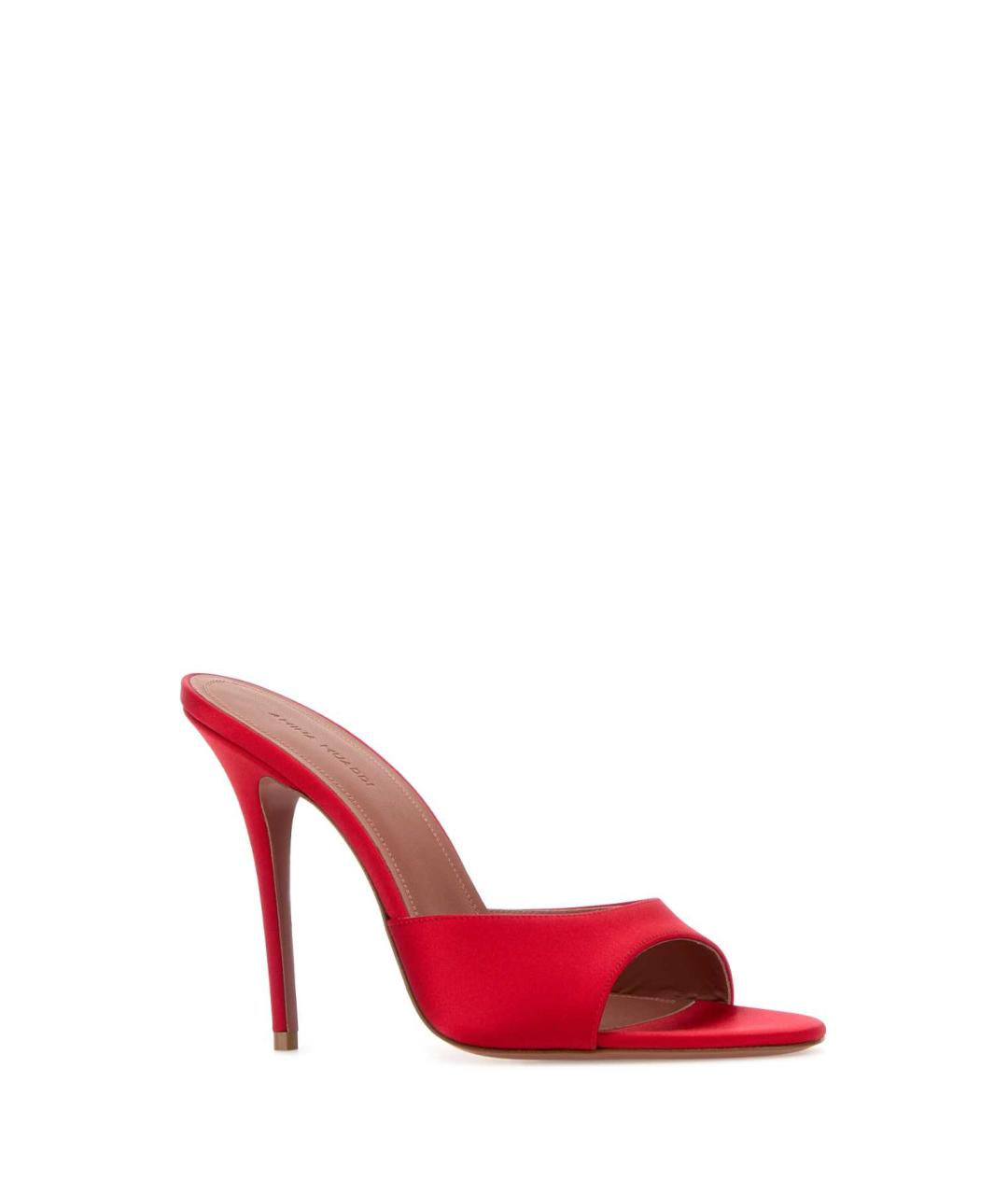 Amina Muaddi Красные кожаные мюли, фото 2